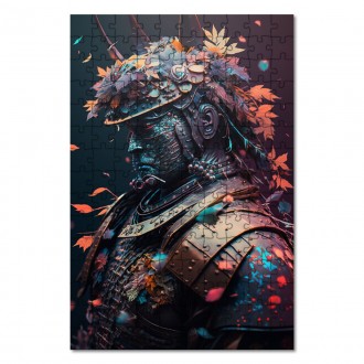 Drevené puzzle Samurajský bojovník