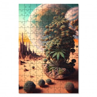 Drevené puzzle Zelený sen