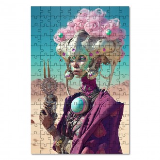 Drevené puzzle Mimozemská bojovníčka