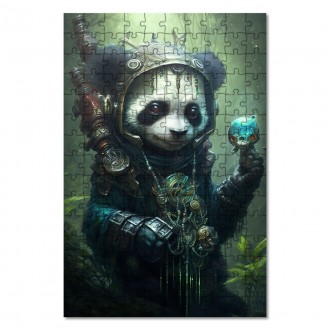 Drevené puzzle Mimozemská rasa - Panda
