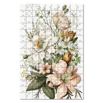 Drevené puzzle Kvetinový herbár 4