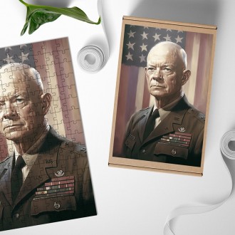 Drevené puzzle Prezident USA Dwight D. Eisenhower