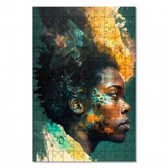 Drevené puzzle Moderné umenie - Zmyselná žena