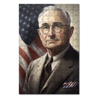 Drevené puzzle Prezident USA Harry S. Truman