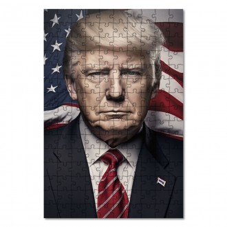 Drevené puzzle Prezident USA Donald Trump