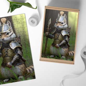 Drevené puzzle Lesný strážca