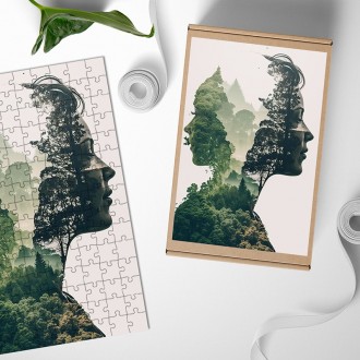 Drevené puzzle Dušou v lese