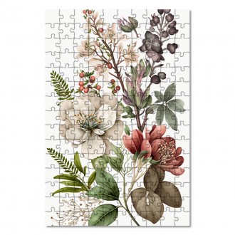 Drevené puzzle Kvetinový herbár 3