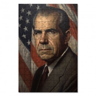 Drevené puzzle Prezident USA Richard Nixon