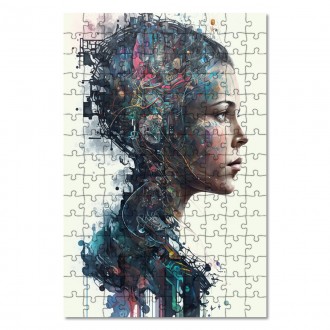 Drevené puzzle Abstrakcia ľudskej mysle