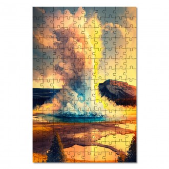 Drevené puzzle Yellowstone 2