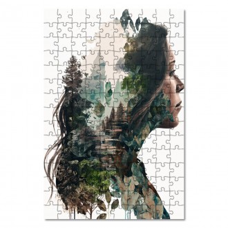 Drevené puzzle Dušou v lese 1