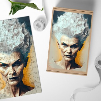 Drevené puzzle Čarodejnica