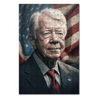 Drevené puzzle Prezident USA Jimmy Carter