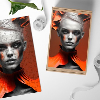 Drevené puzzle Abstraktná modelka