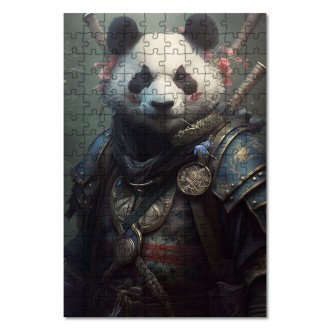 Drevené puzzle Bojovník panda