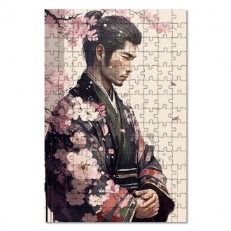 Drevené puzzle Japonský muž