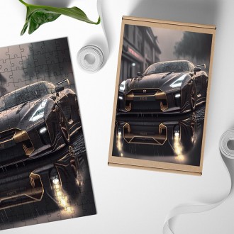 Drevené puzzle Pouličné zavodné auto