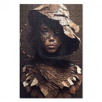 Drevené puzzle Žena z dreva
