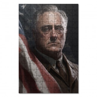 Drevené puzzle Prezident USA Franklin D. Roosevelt
