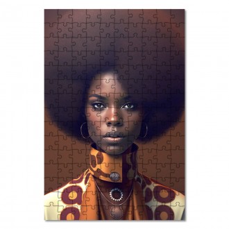 Drevené puzzle Móda - Afro