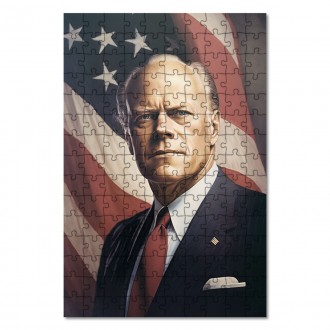 Drevené puzzle Prezident USA Gerald Ford