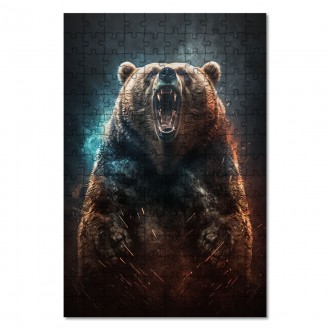 Drevené puzzle Duch medveďa grizzly