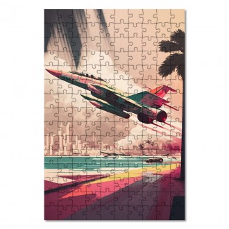 Drevené puzzle Stíhacie lietadlo