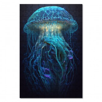 Drevené puzzle Morská medúza