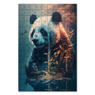 Drevené puzzle Duch pandy