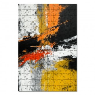 Drevené puzzle Moderné umenie - farebný mramor