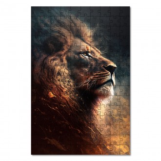 Drevené puzzle Kráľ zvierat