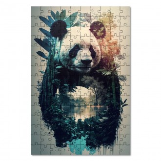 Drevené puzzle Raj pre pandy