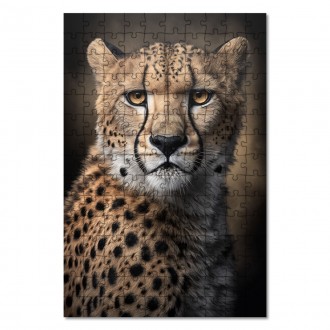 Drevené puzzle Gepard