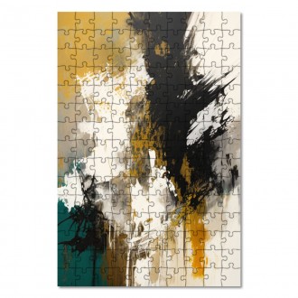 Drevené puzzle Moderné umenie - farebný mramor 1