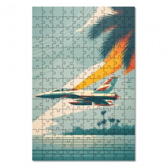 Drevené puzzle Stíhacie lietadlo nad zálivom