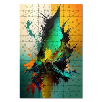 Drevené puzzle Farebná abstrakcia