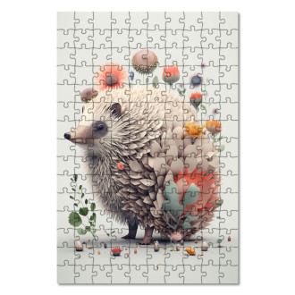 Drevené puzzle Kvetinový ježko