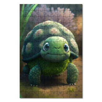 Drevené puzzle Animovaná korytnačka