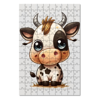 Drevené puzzle Malá kravička
