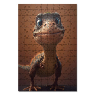 Drevené puzzle Roztomilý dinosaur