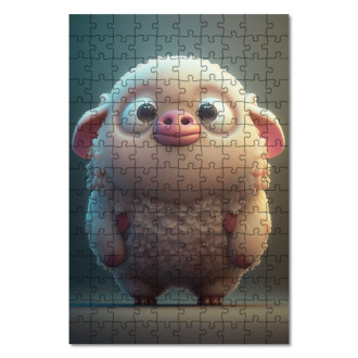 Drevené puzzle Animovaná ovca