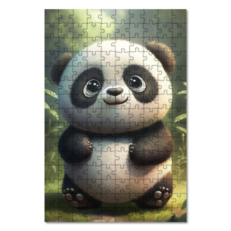 Drevené puzzle Animovaná panda