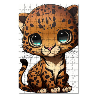 Drevené puzzle Malý leopard