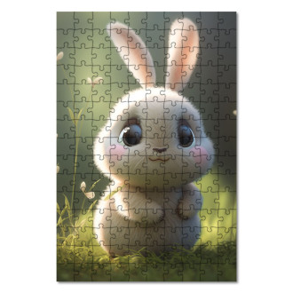 Drevené puzzle Roztomilý zajačik