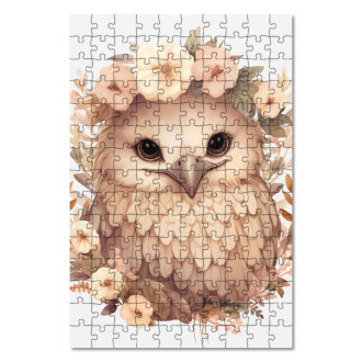 Drevené puzzle Mláďa orla v kvetoch