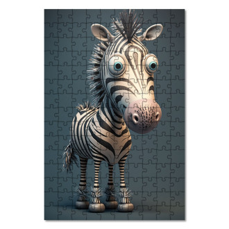 Drevené puzzle Animovaná zebra