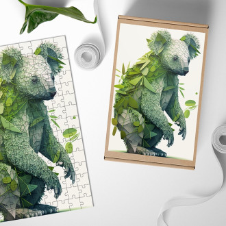 Drevené puzzle Prírodná koala