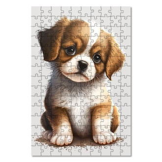 Drevené puzzle Malé šteňa
