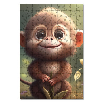 Drevené puzzle Roztomilý opičiak
